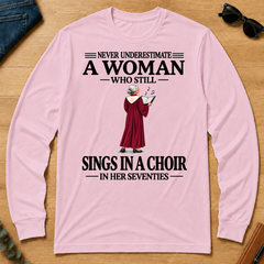 A Woman Still Sings In A Choir In Her Seventies - light-pink - LST2D-LightPink
