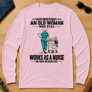 An Old Woman Still Works As A Nurse In Her 70s - light-pink - LST2D-LightPink