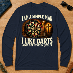 I Am Simple Man I Like Darts - navy - LST2D-Navy