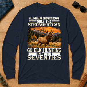 Elk Hunting Strongest Man In Seventies - navy - LST2D-Navy