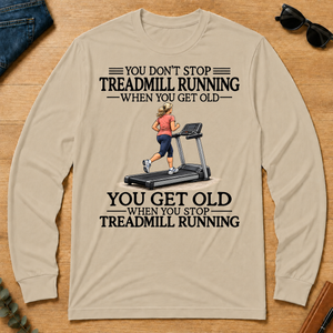Don't Stop Treadmill Running Woman - sand - LST2D-Sand
