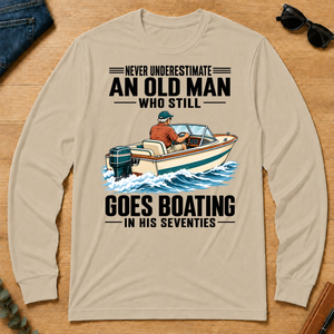 An Old Man Still Goes Boating In His 70s - sand - LST2D-Sand