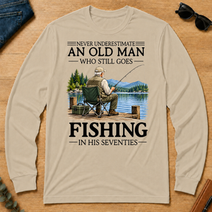 An Old Man Who Still Goes Fishing In His Seventies - sand - LST2D-Sand
