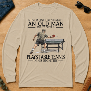 An Old Man Who Still Plays Table Tennis In His Eighties - sand - LST2D-Sand