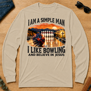 I Am Simple Man I Like Bowling - sand - LST2D-Sand