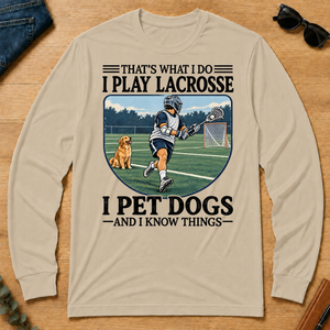 I Play Lacrosse And I Pet Dog - sand - LST2D-Sand