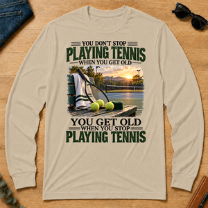 Playing Tennis You Get Old When You Stop - sand - LST2D-Sand