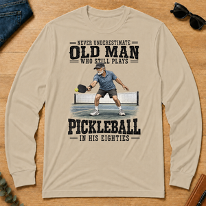 Old Man Plays Pickleball In His Eighties - sand - LST2D-Sand