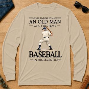 An Old Man Who Still Plays Baseball In His Seventies - sand - LST2D-Sand
