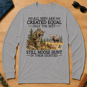 All Men Are Created Equal Moose Hunting 80s - sport-grey - LST2D-SportGrey
