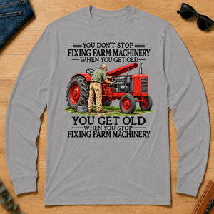 Don't Stop Fixing Farm Machinery - sport-grey - LST2D-SportGrey