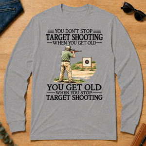 Don't Stop Target Shooting Vintage Art - sport-grey - LST2D-SportGrey
