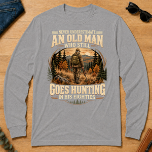 An Old Man Goes Hunting In 80s - sport-grey - LST2D-SportGrey