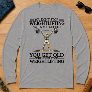Don't Stop Weightlifting Vintage Art - sport-grey - LST2D-SportGrey