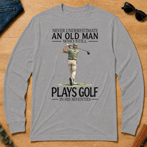 An Old Man Who Still Plays Golf In His Seventies - sport-grey - LST2D-SportGrey