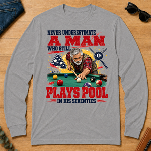 A Man Still Plays Pool In His 70s - sport-grey - LST2D-SportGrey