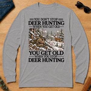 Don't Stop Whitetail Deer Hunting Snow - sport-grey - LST2D-SportGrey
