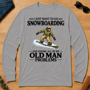 I Just Want To Go Snowboarding - sport-grey - LST2D-SportGrey
