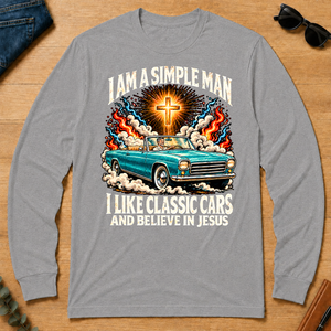 I Like Classic Cars & Believe In Jesus - sport-grey - LST2D-SportGrey