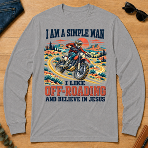 I Like Off-roading And Believe In Jesus - sport-grey - LST2D-SportGrey