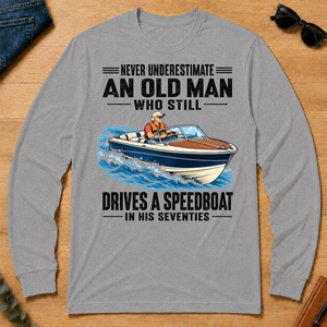 An Old Man Still Drives A Speedboat In His 70s - sport-grey - LST2D-SportGrey