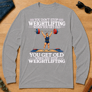 Old Man Don't Stop Weightlifting - sport-grey - LST2D-SportGrey