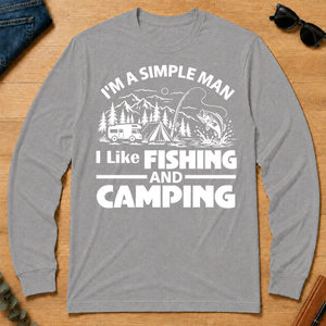 I Like Fishing And Camping - sport-grey - LST2D-SportGrey