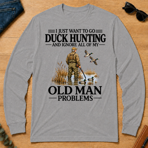 I Just Want To Go Duck Hunting - sport-grey - LST2D-SportGrey