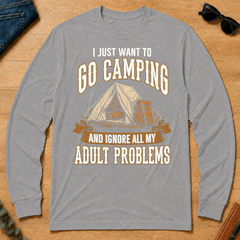 Vintage I Just Want To Go Camping - sport-grey - LST2D-SportGrey