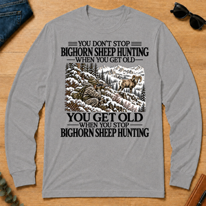 Don't Stop Bighorn Sheep Hunting Snow - sport-grey - LST2D-SportGrey