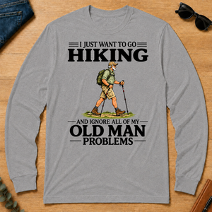 I Just Want To Go Hiking Vintage - sport-grey - LST2D-SportGrey