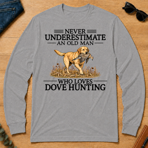 Never Underestimate An Old Man Who Loves Dove Hunting Art - sport-grey - LST2D-SportGrey