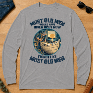 Building Boat I'm Not Like Most Old Men - sport-grey - LST2D-SportGrey