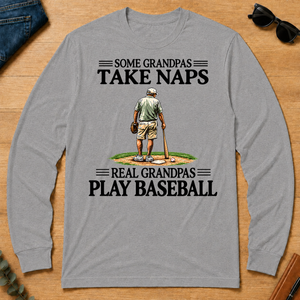 Real Grandpas Play Baseball Vintage - sport-grey - LST2D-SportGrey