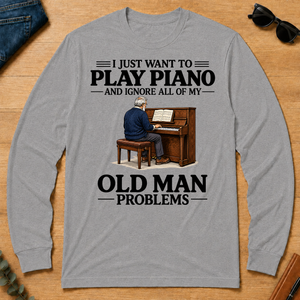 I Just Want To Play Piano - sport-grey - LST2D-SportGrey