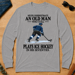 An Old Man Still Plays Ice Hockey In His Seventies - sport-grey - LST2D-SportGrey