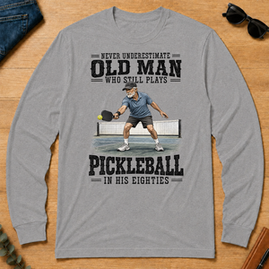 Old Man Plays Pickleball In His Eighties - sport-grey - LST2D-SportGrey