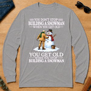 Old Man Don't Stop Buiding a Snowman - sport-grey - LST2D-SportGrey