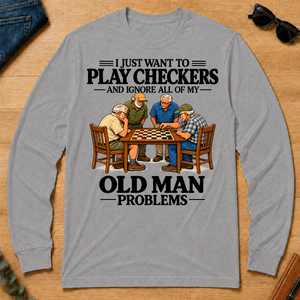 I Just Want To Play Checker - sport-grey - LST2D-SportGrey