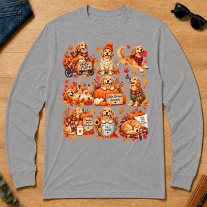 Golden Retriever Hello Fall - sport-grey - LST2D-SportGrey