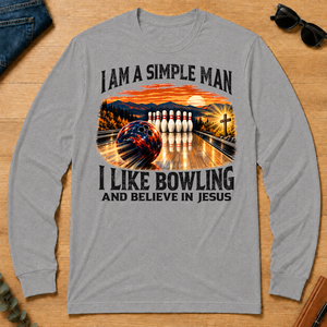 I Am Simple Man I Like Bowling - sport-grey - LST2D-SportGrey