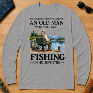 An Old Man Who Still Goes Fishing In His Seventies - sport-grey - LST2D-SportGrey