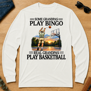 Some Grandpas Play Bingo Real Grandpas Play Basketball - white - LST2D-White