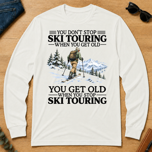 Don't Stop Ski Touring Vintage Art - white - LST2D-White