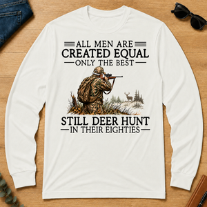 All Men Are Created Equal Deer Hunting 80s - white - LST2D-White