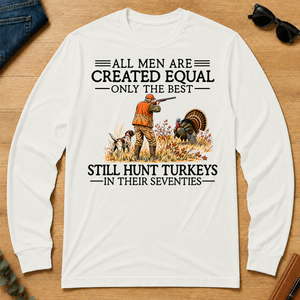 All Men Are Created Equal Turkeys Hunting 70s - white - LST2D-White