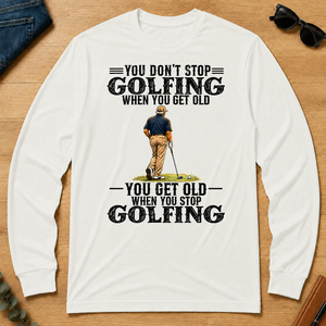 Golfing - You Get Old When You Stop - white - LST2D-White