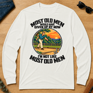 Horseshoe Pitching Most Old Men Would Have Given Up By Now - white - LST2D-White