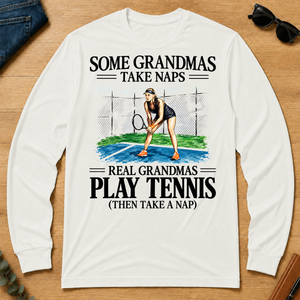 1 Real Grandmas Play Tennis - white - LST2D-White