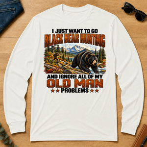 I Just Want To Black Bear Hunting - white - LST2D-White